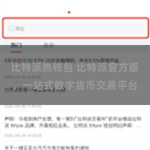 比特派热钱包 比特派官方版，一站式数字货币交易平台