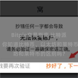 Bitpie交易指南 比特派币种详解：你知道比特币、以太坊和莱特币的区别吗？