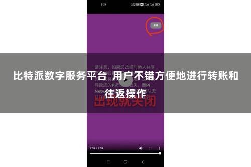 比特派数字服务平台  用户不错方便地进行转账和往返操作